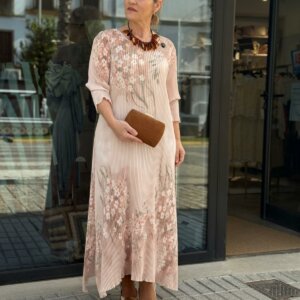 VESTIDO PLISADO ORIENTAL