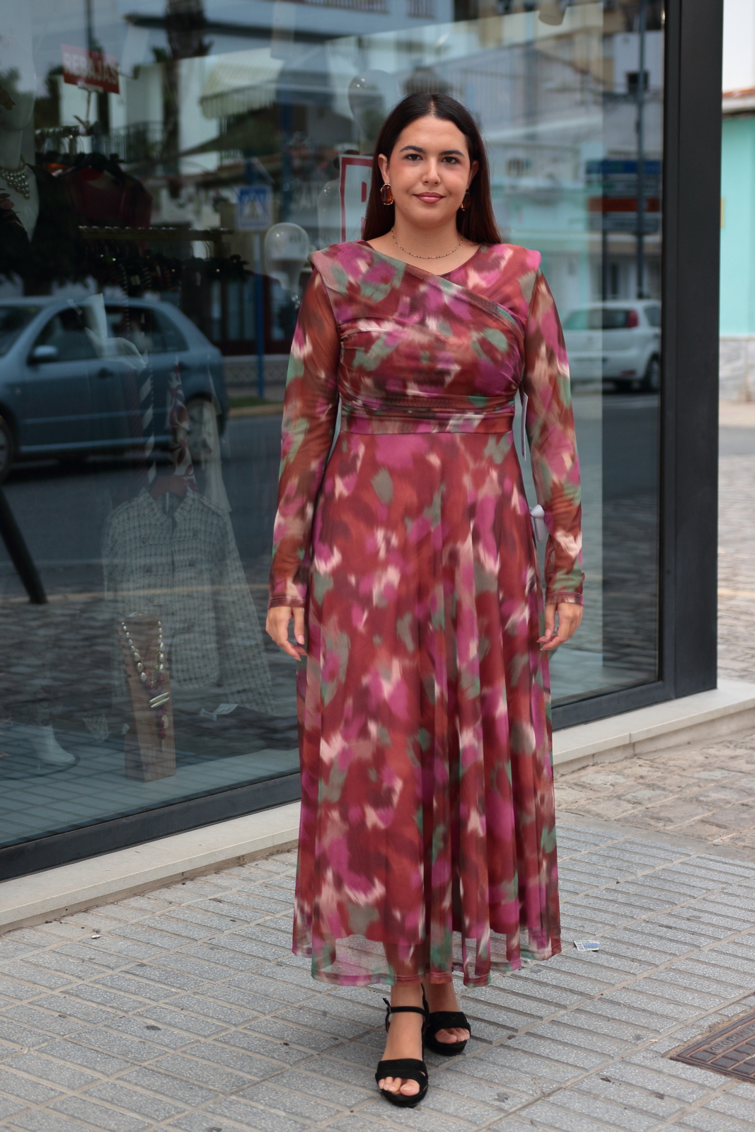 VESTIDO CLAUDIA - ROJIZO